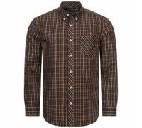 BEN SHERMAN House Check Herren Langarm Hemd 0077861-MARINE L