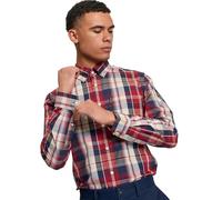 Ben Sherman Klassisches Karohemd für Herren, Heritage Check - Rot, XXL