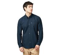 Ben Sherman Hemd Herren Regular Fit Langarm Baumwolle blau, L