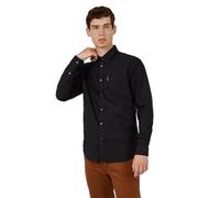 Ben Sherman Lässiges Oxford-Hemd mit Knopfleiste für Herren, Schwarz , 3XL