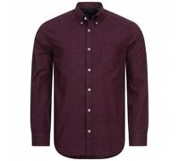 BEN SHERMAN Oxford Herren Langarm Hemd 0077858-DARKRED M