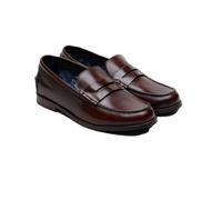 Ben Sherman Sid Brush Off Leder Herren Braune Penny Loafers EU 40,5 / UK 7