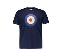 Ben Sherman T-Shirt Herren Regular Fit Kurzarm Rundhals Baumwolle blau, M