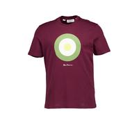 Ben Sherman T-Shirt Herren Regular Fit Kurzarm Rundhals Baumwolle rot, L