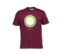 Ben Sherman T-Shirt Herren Regular Fit Kurzarm Rundhals Baumwolle rot, M