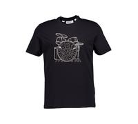 Ben Sherman T-Shirt Herren Regular Fit Kurzarm Rundhals Baumwolle schwarz, L