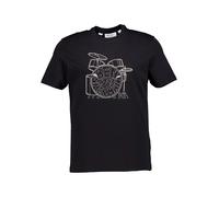 Ben Sherman T-Shirt Herren Regular Fit Kurzarm Rundhals Baumwolle schwarz, XL