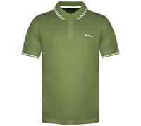 Ben Sherman Twin Tipped Mens Oliv/White Polo -Hemd M