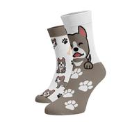 BENAMI | Lustige Socken mit Pitbull-Muster | Baumwoll-Hochsocken für Damen und Herren