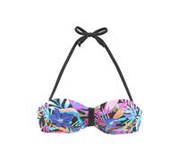 Bandeau-Bikini-Top BENCH. "Pitch" Gr. 38, Cup B, bunt (schwarz, bedruckt) Damen Bikini-Oberteile (26671403-38) schwarz, bedruckt