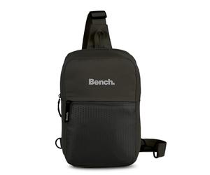 BENCH Bold Damen und Herren Sling Bag Umhängetasche Tasche Handtasche Schultertasche Crossbody, schwarz, 29 x 20 x 12 cm