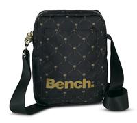 Bench City Girls Damen und Herren Mini Bag Umhängetasche Tasche Handtasche Schultertasche Crossbody-Tasche, schwarz/gold, 19 x 14 x 5 cm