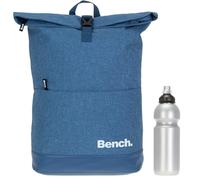 Bench Classic Kurierrucksack Rucksack A 4 Laptopfach 64180-4600 Blau +f | Stahlblau Denim Blue mit Geheimfach + Trinflasche Outdoor Fahrradrucksack