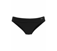 Bikini-Hose BENCH. "Perfect", Damen, Gr. 40, N-Gr, schwarz, Microfaser, Polyamid, unifarben, Badehosen Bikini-Hose, Mit breitem Umschlagbund (40419217-40) schwarz