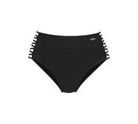 Highwaist-Bikini-Hose BENCH. "Perfect", Damen, Gr. 34, N-Gr, schwarz, Microfaser, Polyamid, unifarben, Badehosen, gekreutzte Bänder (25149819-34) schwarz