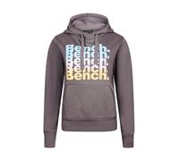 Sweatshirt BENCH. "TRIXE_HOODY", Damen, Gr. 38, schwarz (charcoal), Sweatware, Obermaterial: 60% Baumwolle, 40% Polyester, bedruckt, Sweatshirts Sweatshirt (92105001-38) charcoal