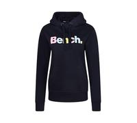 Kapuzensweatshirt BENCH. "ELIO_HOODY", Damen, Gr. 40, blau (navy), Sweatware, Obermaterial: 60% Baumwolle, 40% Polyester, bedruckt, Rundhals, Rippbündchen mit Daumenlöchern, Sweatshirts (52413330-40)