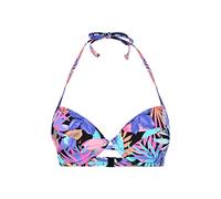 BENCH. Push-Up-Bikini-Top Damen schwarz-bedruckt Gr.38 Cup A