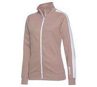 Sweatjacke BENCH. LOUNGEWEAR "-Loungejacke" Gr. 44/46, beige (beige, weiß) Damen Sweatjacken (29658760-44) beige, weiß