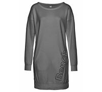 Sweatkleid BENCH. LOUNGEWEAR Gr. 44/46, N-Gr, grau (anthrazit, schwarz) Damen Kleider Strandkleider mit seitlichem Logoprint (67751003-44)
