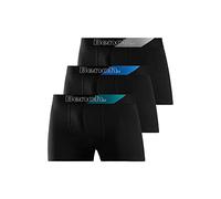 Boxer BENCH. "Boxershorts für Herren", Herren, Gr. L, 3 Stk., schwarz, Jersey, Obermaterial: 90% Baumwolle, 10% Elasthan (LYCRA), unifarben, Unterhosen, Unterhosen mit modischem Streifen im Webbund (5
