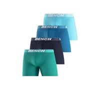 Boxer BENCH. "Boxershorts für Herren", Herren, Gr. XL (7), 4 Stk., blau (petrol, navy, blau, türkis), Jersey, Obermaterial: 92% Baumwolle, 8% Elasthan (LYCRA), unifarben, eng, Unterhosen, Unterhose mi
