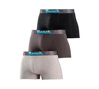 Boxer BENCH., Herren, Gr. M (5), schwarz (anthrazit, schwarz, grau, meliert), Jersey, Obermaterial: 90% Baumwolle, 10% Elasthan (LYCRA), unifarben, Unterhosen, mit Logo Webbund (49315457-M) anthrazit,