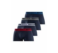 Funktionsboxer BENCH. "Boxershorts für Herren", Herren, Gr. M, 4 Stk., blau (navy, rot, navy, grau, meliert, navy, blau, navy, weiß), Microfaser, Obermaterial: 92% Polyamid, 8% Elasthan, unifarben, kö