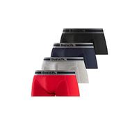 Hipster BENCH., Herren, Gr. L, 4 Stk., bunt (rot, grau, meliert, navy, schwarz), Jersey, Obermaterial: 95% Baumwolle, 5% Elasthan, unifarben, körpernah, Unterhosen Hipster-Panty, knapp sitzende Boxers