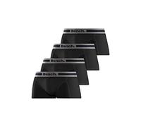 Hipster BENCH., Herren, Gr. M, 4 Stk., grau (schwarz, anthrazit, meliert), Jersey, Obermaterial: 95% Baumwolle, 5% Elasthan, unifarben, körpernah, Unterhosen Hipster-Panty, knapp sitzende Boxershorts 