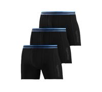 Langer Boxer BENCH., Herren, Gr. M, 3 Stk., schwarz, Jersey, Obermaterial: 92% Baumwolle, 8% Elasthan (LYCRA), unifarben, Unterhosen, Unterhosen mit elastischem Bund und Logodruck auf dem Bein (126316