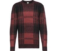 Bench Herren Pullover Cartouche Pullover kariert, Red Brown, S, BMFA1493