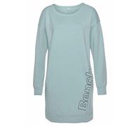 Sweatkleid BENCH. LOUNGEWEAR Gr. 40/42, N-Gr, grün (mint, schwarz) Damen Kleider Strandkleider mit seitlichem Logoprint (28750409-40)