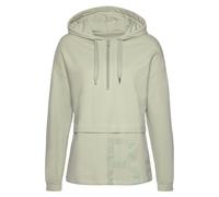 Hoodie BENCH. LOUNGEWEAR, Damen, Gr. 40/42, grün (pistazie), angeraute Sweatware, Obermaterial: 95% Baumwolle, 5% Elasthan. Kapuzenfutter: 100% Baumwolle, unifarben, Basic, Sweatshirts Hoodie, mit Rei