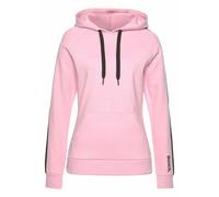 Bench. Kapuzensweatshirt mit Seitenstreifen und Kängurutasche, rosa-schwarz