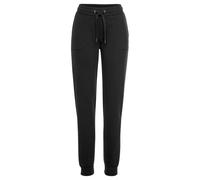 Loungehose BENCH. LOUNGEWEAR, Damen, Gr. 32/34, N-Gr, schwarz, Jersey, Obermaterial: 60% Baumwolle, 40% Polyester, unifarben, Basic, Basic lang, Hosen Loungehose, mit aufgesetzten Taschen, Loungewear,