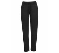 Loungehose BENCH. LOUNGEWEAR, Damen, Gr. 40/42, N-Gr, schwarz, Jersey, Obermaterial: 60% Baumwolle, 40% Polyester, bedruckt, unifarben, bequem lang, Hosen Loungehose, mit Seitenstreifen und geradem Be