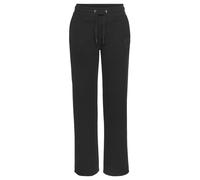 Loungehose BENCH. LOUNGEWEAR, Damen, Gr. 44/46, N-Gr, schwarz, Sweatware, Obermaterial: 60% Baumwolle, 40% Polyester, bestickt, unifarben, bequem lang, Hosen Loungehose, Relaxhose mit Logostickerei un