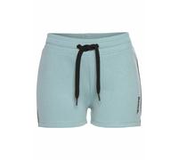 Relaxshorts BENCH. LOUNGEWEAR, Damen, Gr. 56/58, N-Gr, grün (mint, schwarz), Jersey, Interlock, Obermaterial: 60% Baumwolle, 40% Polyester, unifarben mit Farbeinsatz, sportlich, bequem kurz, Hosen, mi