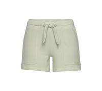 Relaxshorts BENCH. LOUNGEWEAR, Damen, Gr. 32/34, N-Gr, grün (pistazie), angeraute Sweatware, Obermaterial: 95% Baumwolle, 5% Elasthan, unifarben, bequem kurz, Hosen, mit aufgesetzten Taschen, Loungean