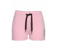 Relaxshorts BENCH. LOUNGEWEAR, Damen, Gr. 52/54, N-Gr, rosa (rosa, schwarz), Jersey, Obermaterial: 60% Baumwolle, 40% Polyester, bedruckt, unifarben mit Farbeinsatz, bequem kurz, Hosen, mit bequemen B