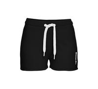 Relaxshorts BENCH. LOUNGEWEAR, Damen, Gr. 36/38, N-Gr, schwarz-weiß (schwarz, weiß), Jersey, Obermaterial: 60% Baumwolle, 40% Polyester, unifarben mit Farbeinsatz, bequem kurz, Hosen, mit Seitenstreif