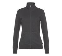 Sweatjacke BENCH. LOUNGEWEAR "- Loungejacke" Gr. 48/50, grau (anthrazit meliert) Damen Sweatjacken (26304207-48) anthrazit meliert