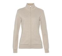 Sweatjacke BENCH. LOUNGEWEAR "- Loungejacke" Gr. 32/34, beige (beige meliert) Damen Sweatjacken (84239143-32) beige meliert
