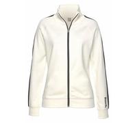Sweatjacke BENCH. LOUNGEWEAR Gr. 52/54, schwarz (ecru, schwarz) Damen Sweatjacken (54916847-52) ecru, schwarz