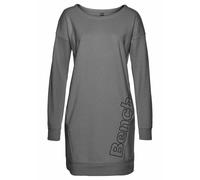 Sweatkleid BENCH. LOUNGEWEAR Gr. 52/54, N-Gr, grau (anthrazit, schwarz) Damen Kleider Strandkleider mit seitlichem Logoprint (67751003-52)
