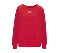 Sweatshirt BENCH. LOUNGEWEAR, Damen, Gr. 44/46, rot, Sweatware, Obermaterial: 60% Baumwolle, 40% Polyester, unifarben, bequem hüftlang, Rundhals, Rippbündchen, Sweatshirts Sweatshirt, mit kleinem Logo