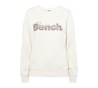 Sweatshirt BENCH. LOUNGEWEAR, Damen, Gr. 44/46, beige (sand), Interlock, Obermaterial: 60% Baumwolle, 40% Polyester, Basic, bequem hüftlang, Rundhals, Langarm Rippbündchen, Sweatshirts, mit Logodruck 