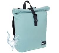 Bench Rucksack Damen Mädchen Daypack Tasche medium backpack Handtasche Damenrucksack A4 wasserabweisend Plane outdoor Hydro Compact 64222 + bagboom Schlüsseletui (Salbei/mint grün 5800)