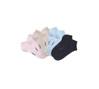 Sneakersocken BENCH., Damen, Gr. 35-38, rosa (2x marine, 2x beige, 2x rosa, 2x hell blau), Baumwollmischung, unifarben, elastisch, Socken Sneakersocken, mit weicher Baumwolle (31945559-35) 2x marine,